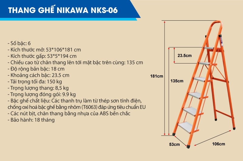 Thang ghế gia đình Nikawa NKS-06
