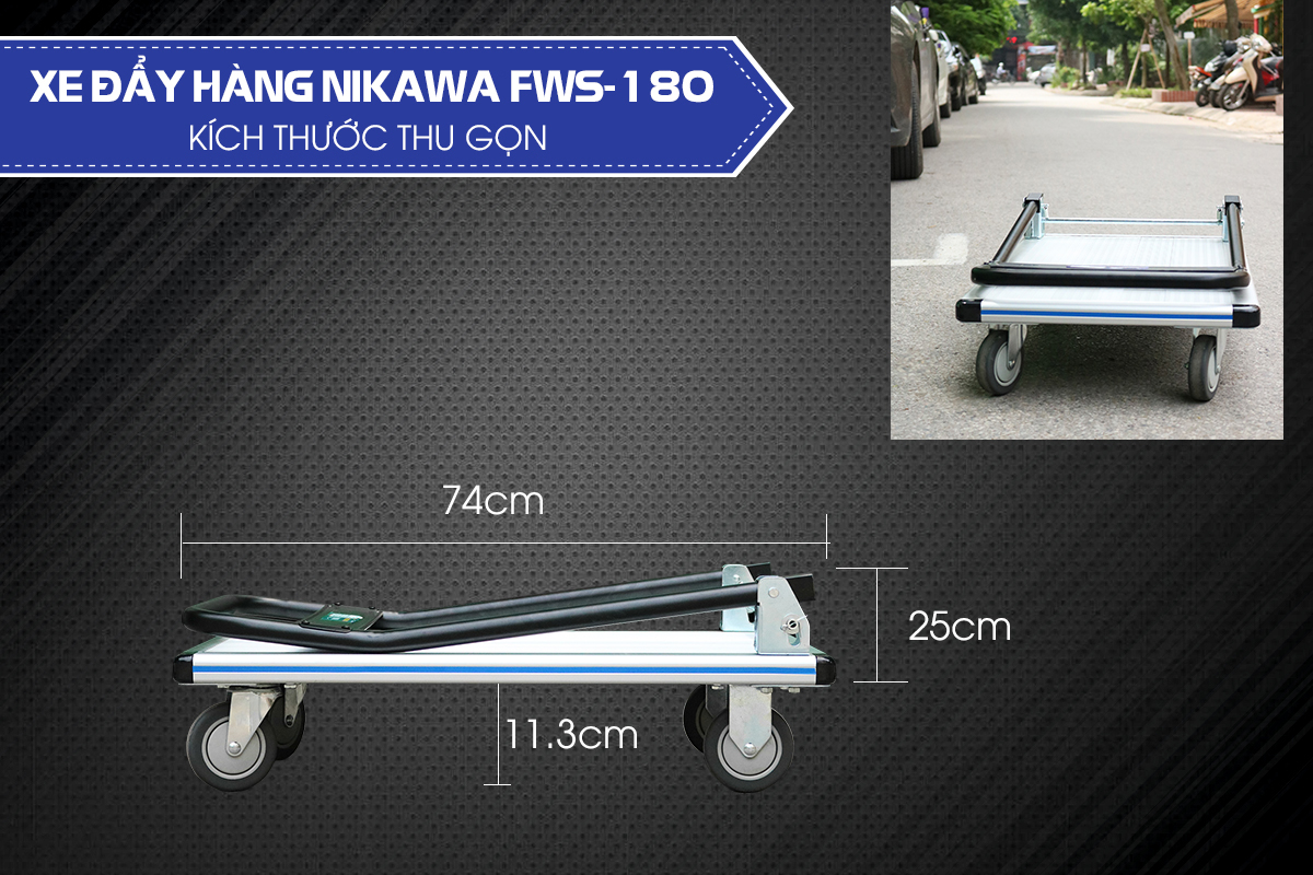 Xe đẩy hàng Cao Cấp Nikawa FWS-180