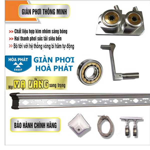 Giàn Phơi Thông Minh Hiện Đại Gắn Trần Hòa Phát 999A