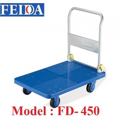 Xe đẩy hàng 4 bánh sàn nhựa Feida FD-450 tải trọng 450Kg